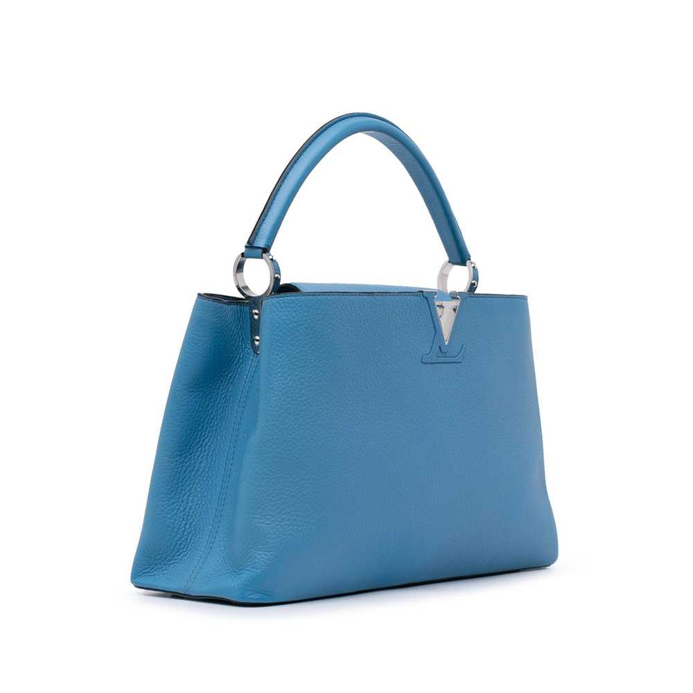 Product Details Louis Vuitton Blue Taurillon Capu… - image 2