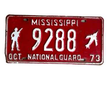 Other 1973 Mississippi National Guard License Plat