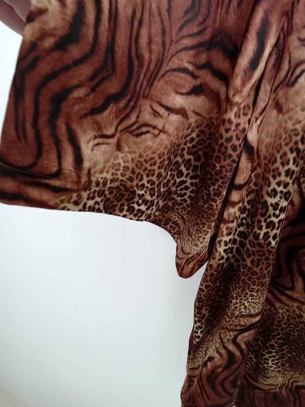 Vintage Blair Animal Print Blouse Brown Size: XL - image 3