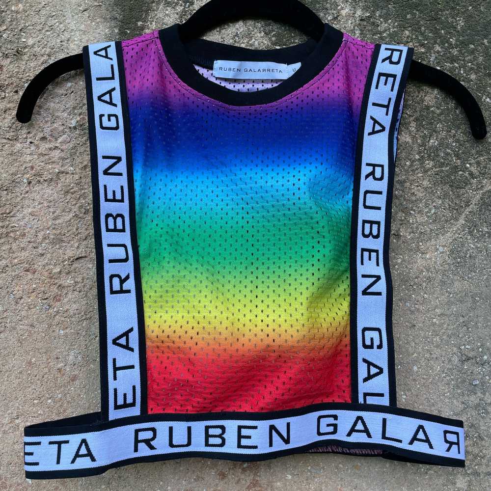 Ruben Galarreta Rainbow Mesh Chest Harness OS - image 2