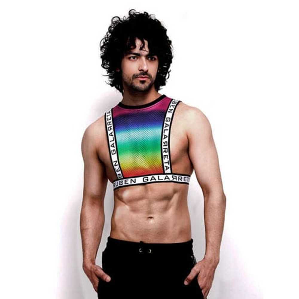 Ruben Galarreta Rainbow Mesh Chest Harness OS - image 3