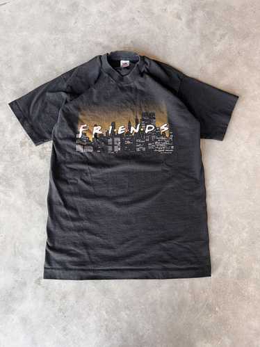 Vintage 90s Friends Logo T-Shirt Black Size Large… - image 1