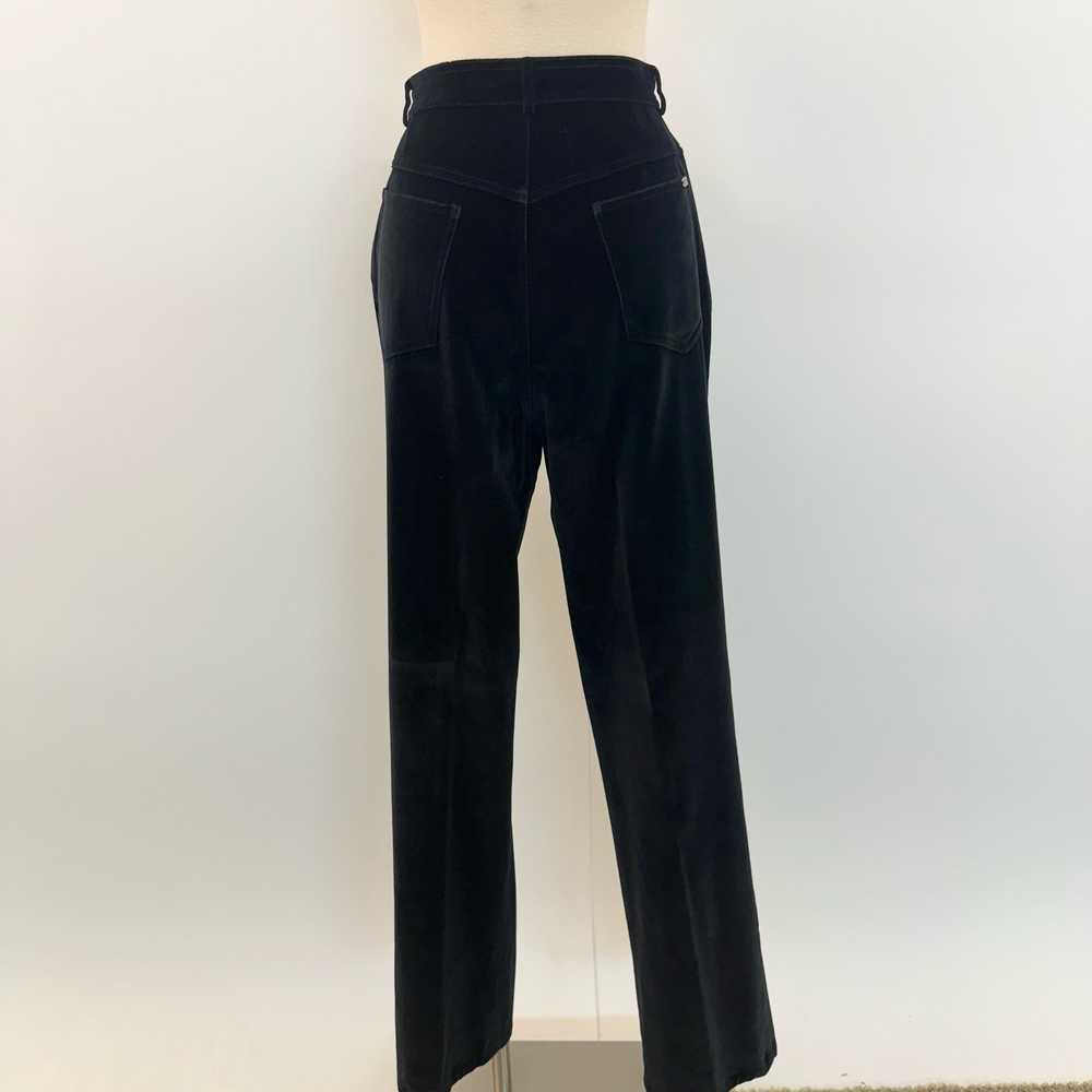 St. John Velvet High Rise Straight Leg Pants Blac… - image 7