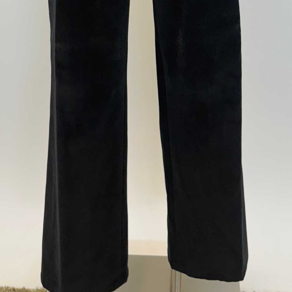 St. John Velvet High Rise Straight Leg Pants Blac… - image 9