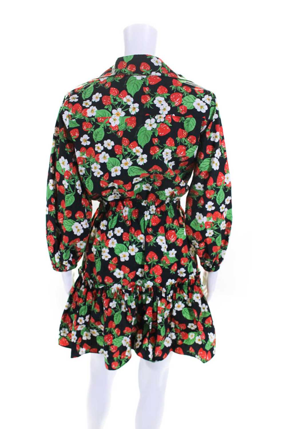 Cara Cara Womens Black Strawberry Print Cotton Lo… - image 3