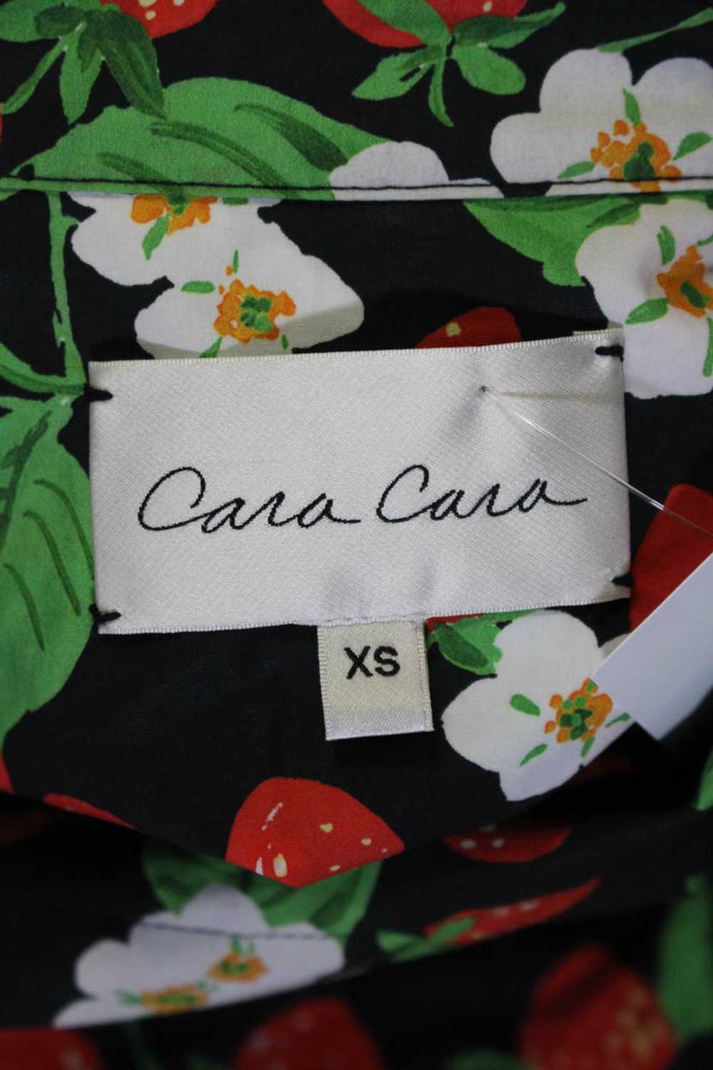 Cara Cara Womens Black Strawberry Print Cotton Lo… - image 4