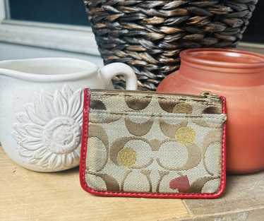 小物 Coach Signature Key Fob Coin Case Pouch Rare NWOT Vintage Coach Signature Coin Purse Key Fob in