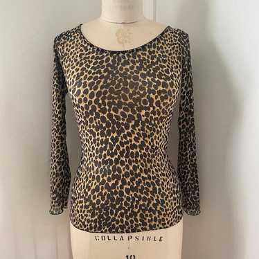 Random Vintage Dolce & Gabbana mesh leopard print… - image 1