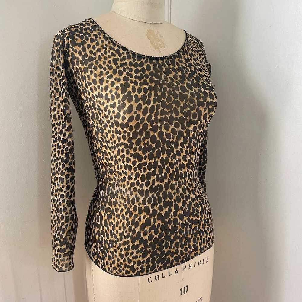 Random Vintage Dolce & Gabbana mesh leopard print… - image 2