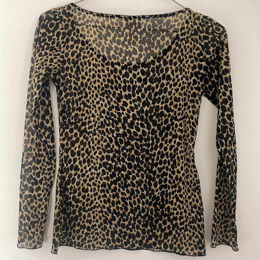 Random Vintage Dolce & Gabbana mesh leopard print… - image 5