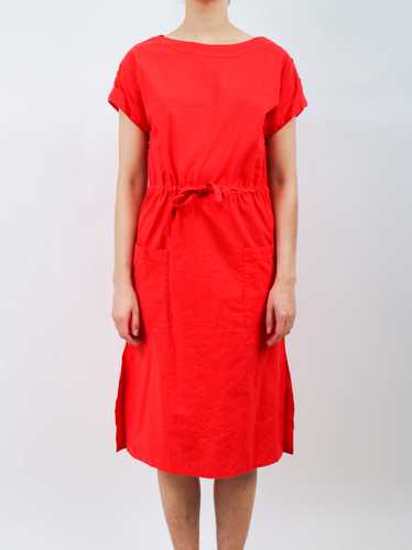 1980s Bright Red Cotton Sundress