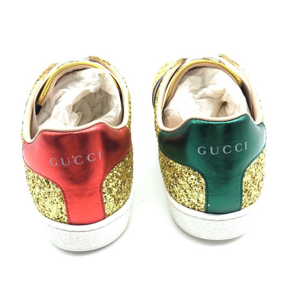 Gucci 475610 Sherry Line Ace Gold Sequin Shoes Sh… - image 2