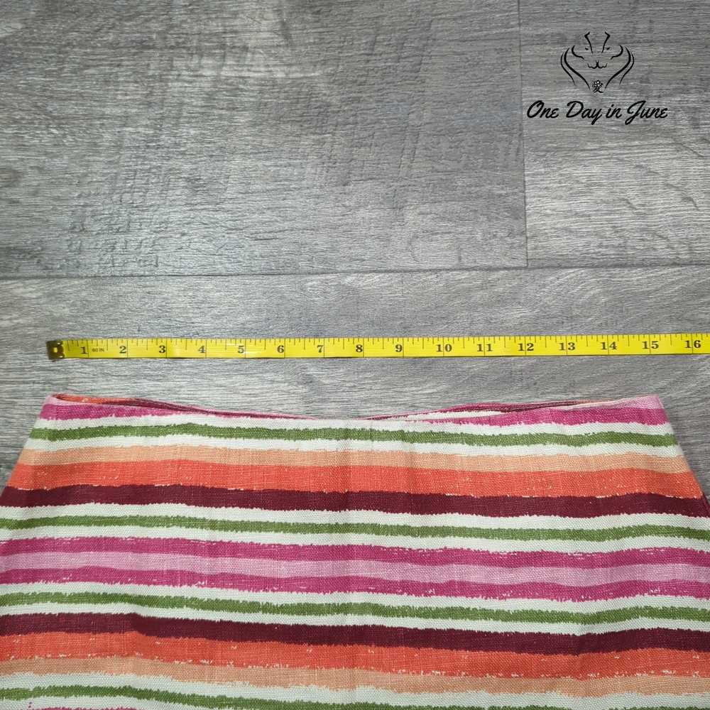 Talbots Petites Linen Striped Skirt Size 6P - image 3