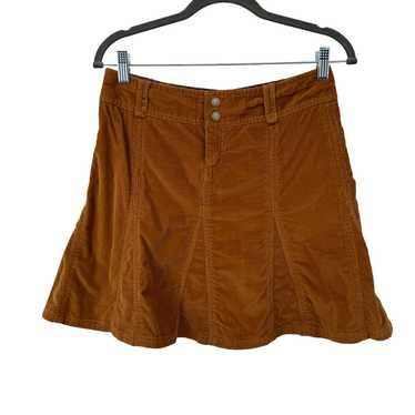 Athleta Corduroy Flare Skirt 2 Brown Retro Twee M… - image 1