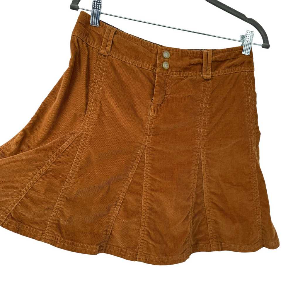 Athleta Corduroy Flare Skirt 2 Brown Retro Twee M… - image 2