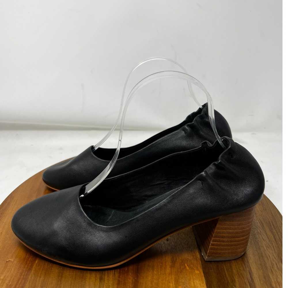 Sol Sana Kenzie Black Leather Block Heel Slip On … - image 4