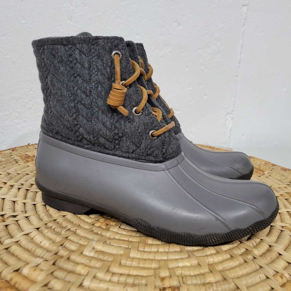 Sperry Gray Quilted Duck Winter Snow Boots Women'… - image 2