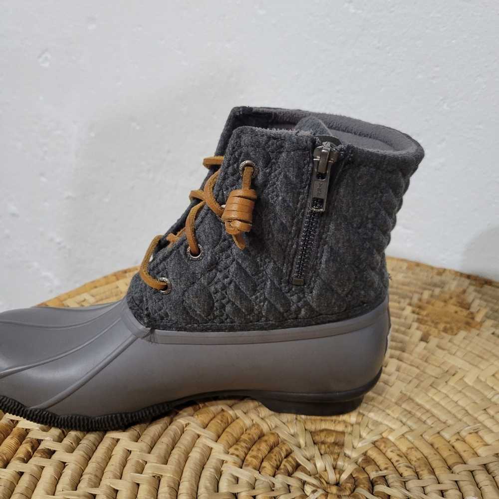 Sperry Gray Quilted Duck Winter Snow Boots Women'… - image 3