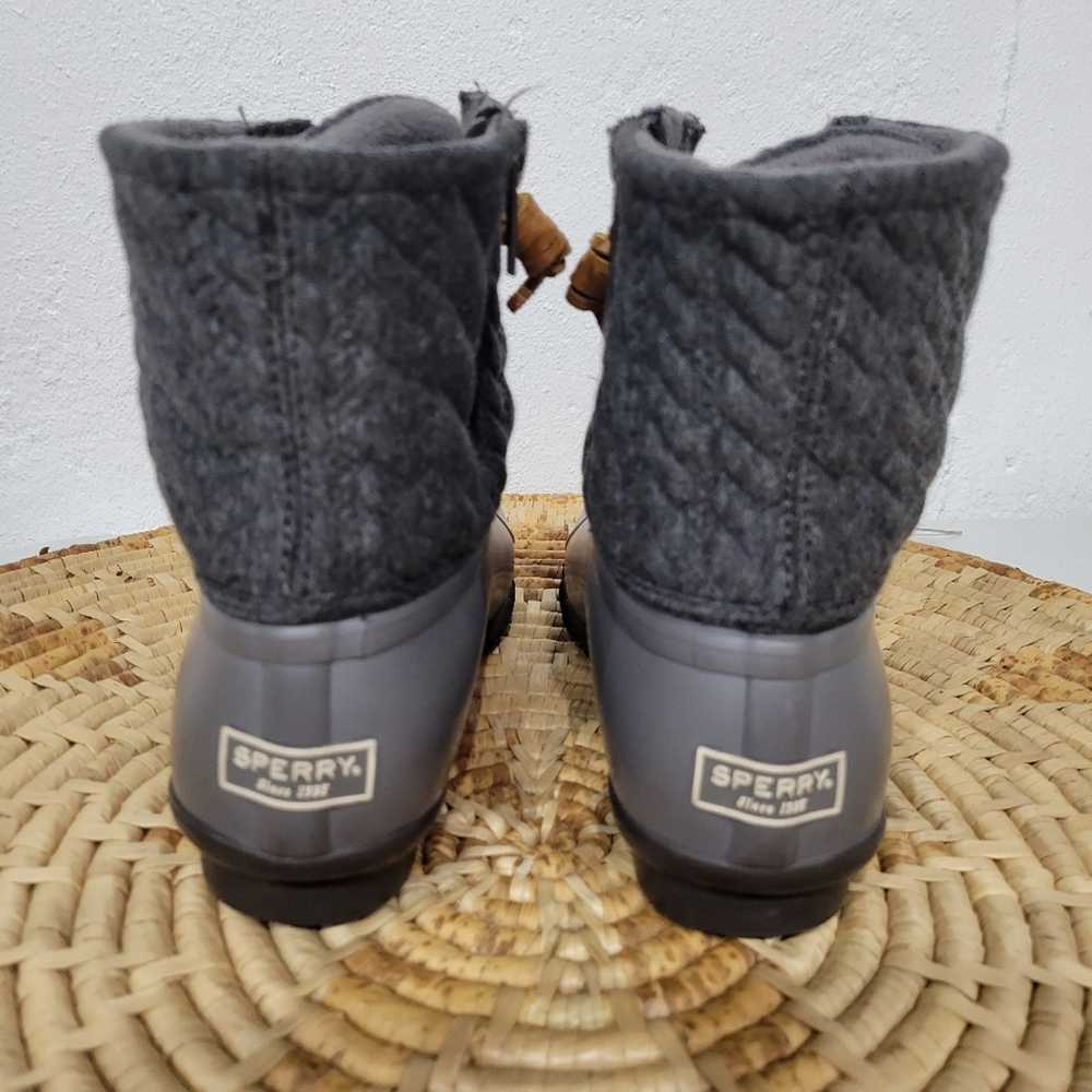 Sperry Gray Quilted Duck Winter Snow Boots Women'… - image 4