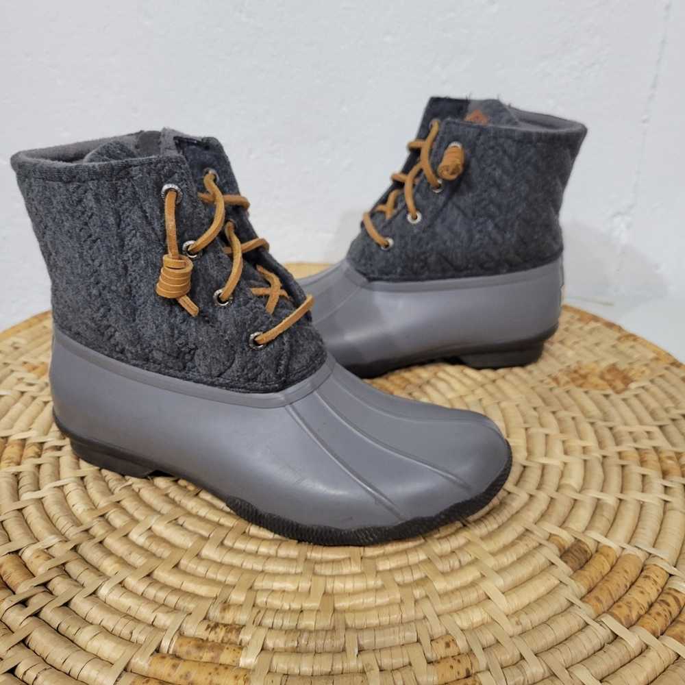 Sperry Gray Quilted Duck Winter Snow Boots Women'… - image 8