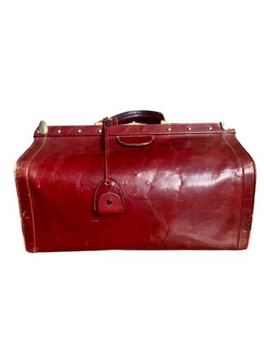 60s Italian Leather Burgundy Doctor Handbag