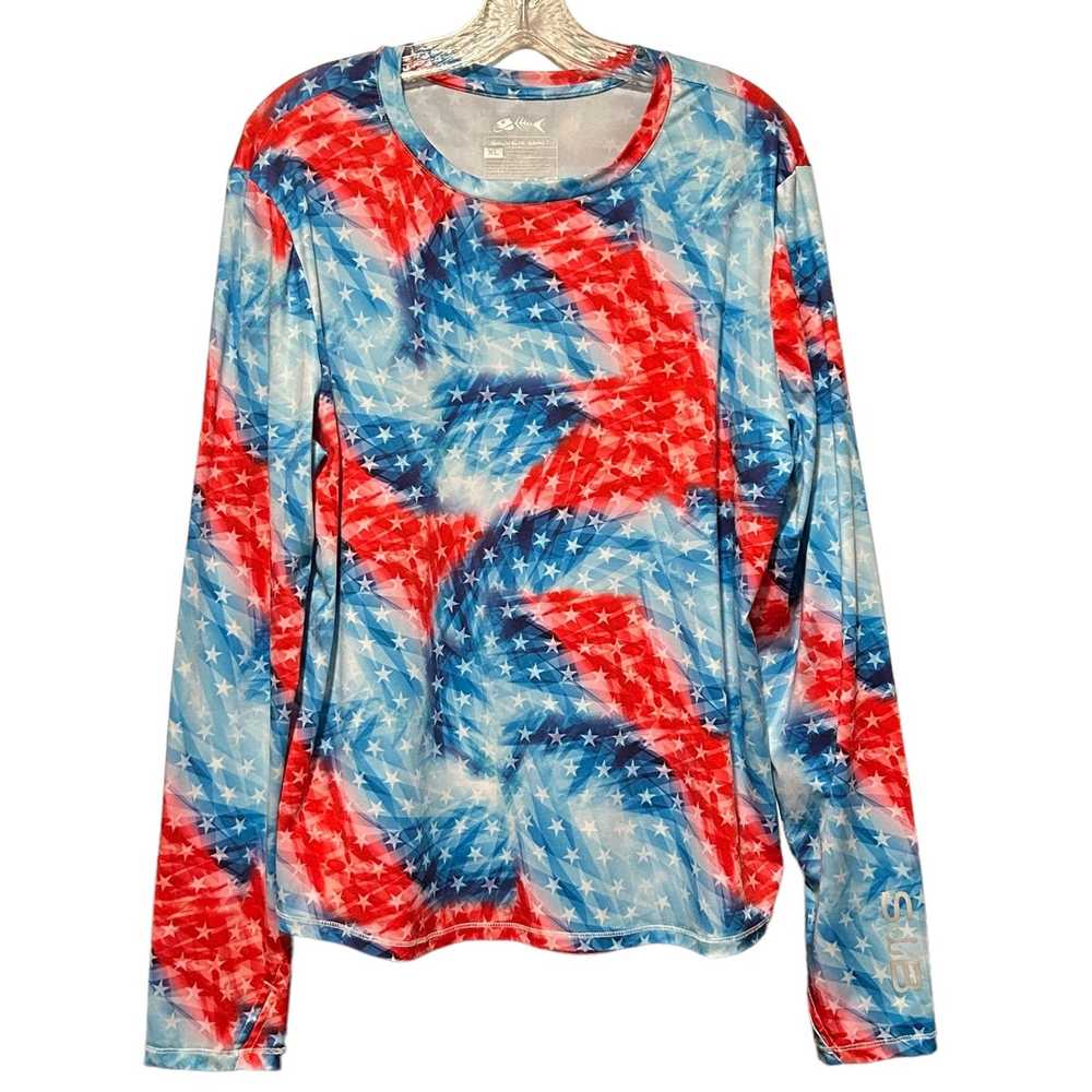 SILVER BAIT Top XL Stars Red White Blue Patriotic… - image 1