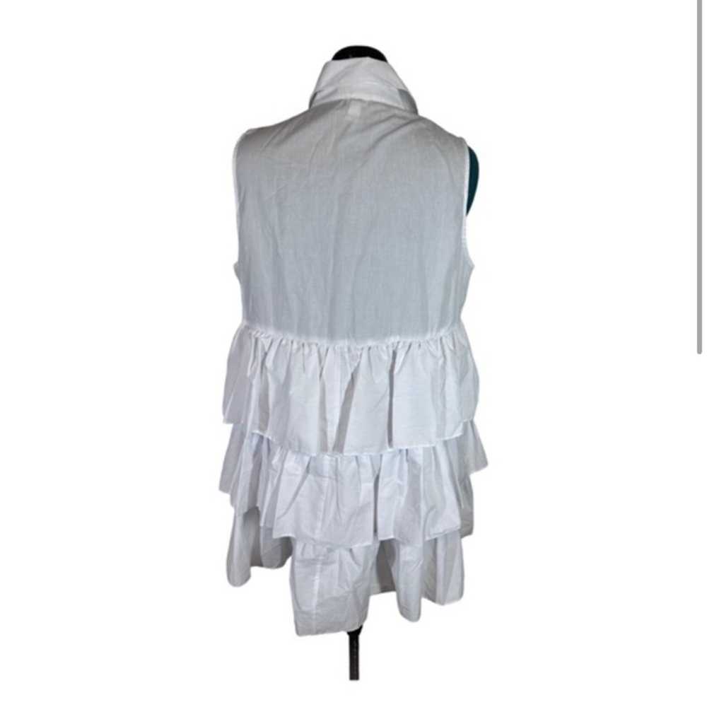 River Island Women’s White Ruffled Sleeveless Tie… - image 3