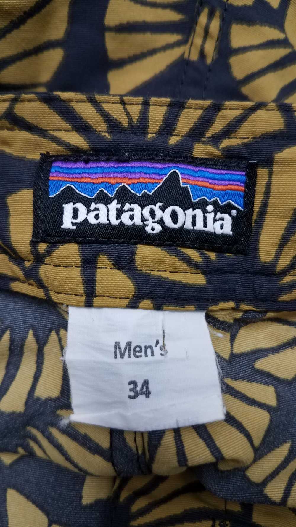 Men's PATAGONIA Yellow & Black Floral Swim Shorts… - image 2