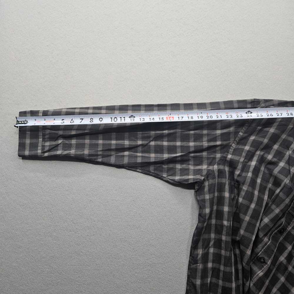 Van Heusen Men's XXL Black & Gray Plaid Button Do… - image 6