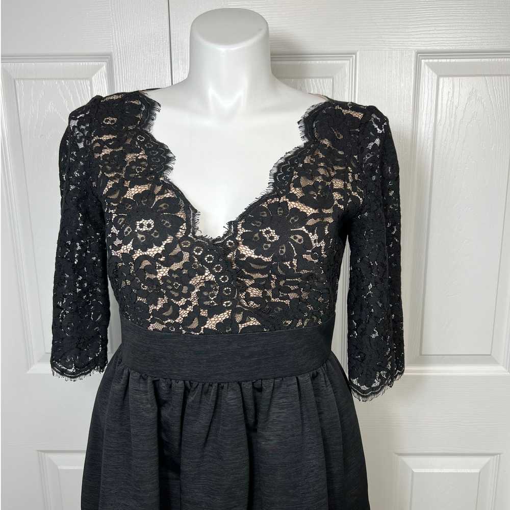 Eliza J Scalloped Black Lace Bodice Fit & Flare D… - image 3