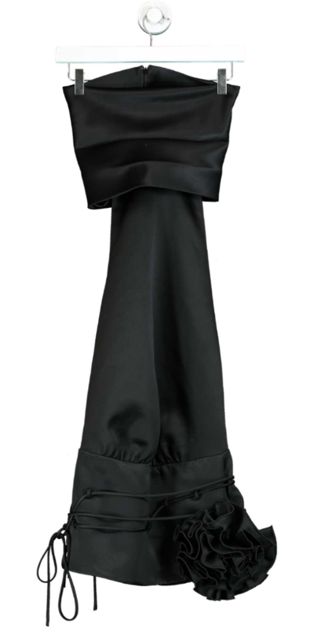 Fanci Club Black Ruffle Detail Strapless Dress UK… - image 2