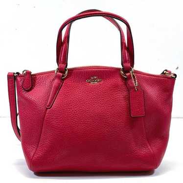 Coach Pebble Leather Kelsey Small Satchel Magenta - image 1