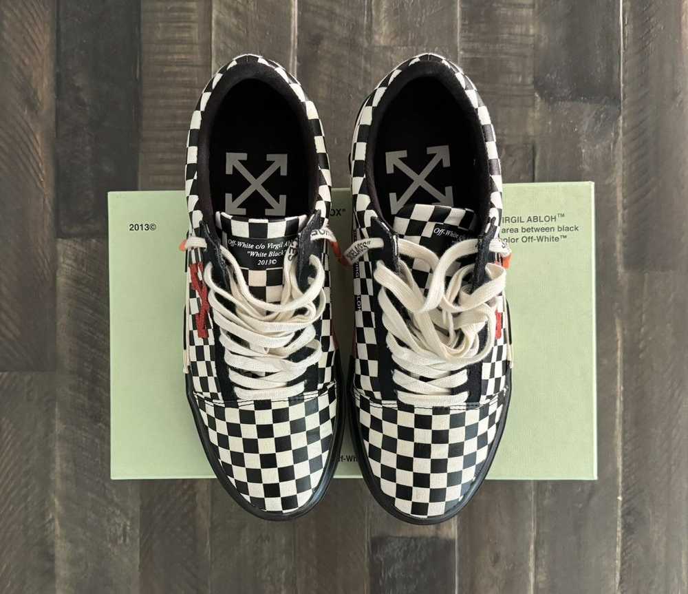 Off-White Off-White Low Vulc Checkerboard Sneakers - image 3