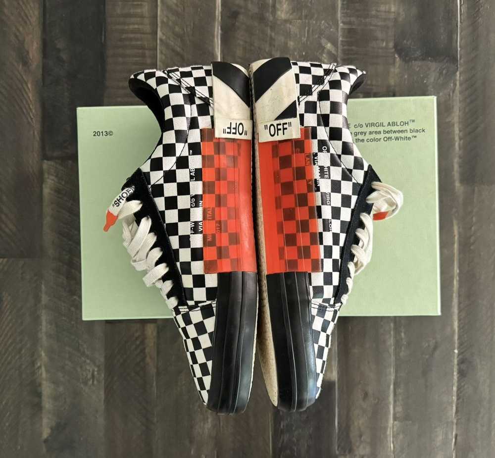 Off-White Off-White Low Vulc Checkerboard Sneakers - image 5