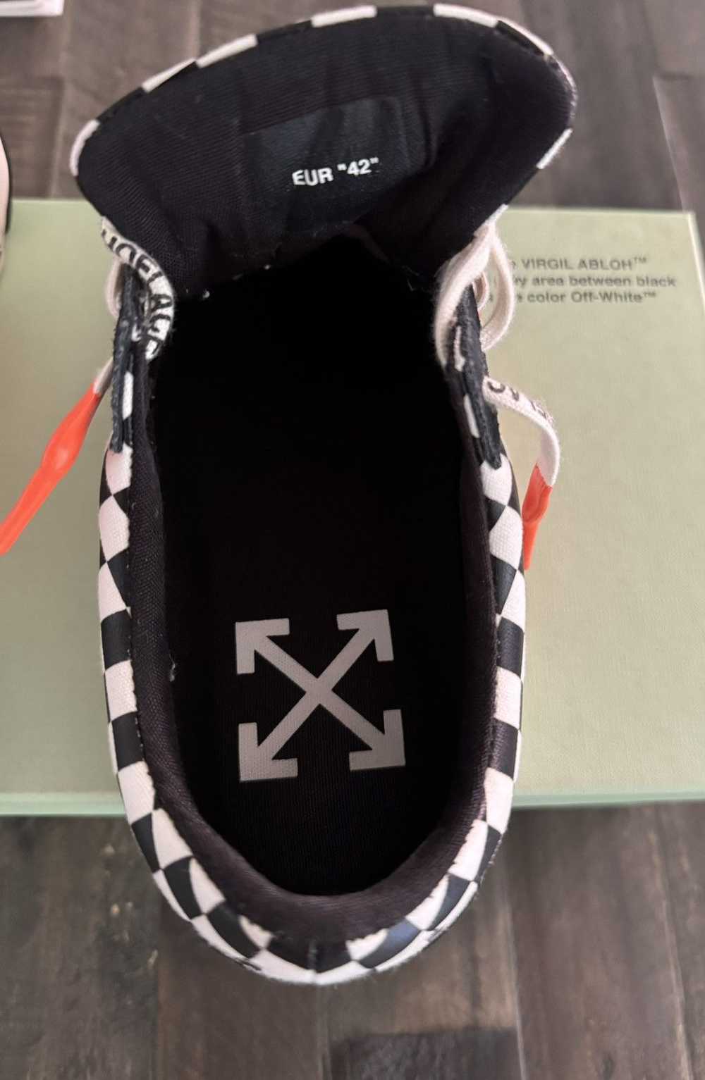 Off-White Off-White Low Vulc Checkerboard Sneakers - image 7