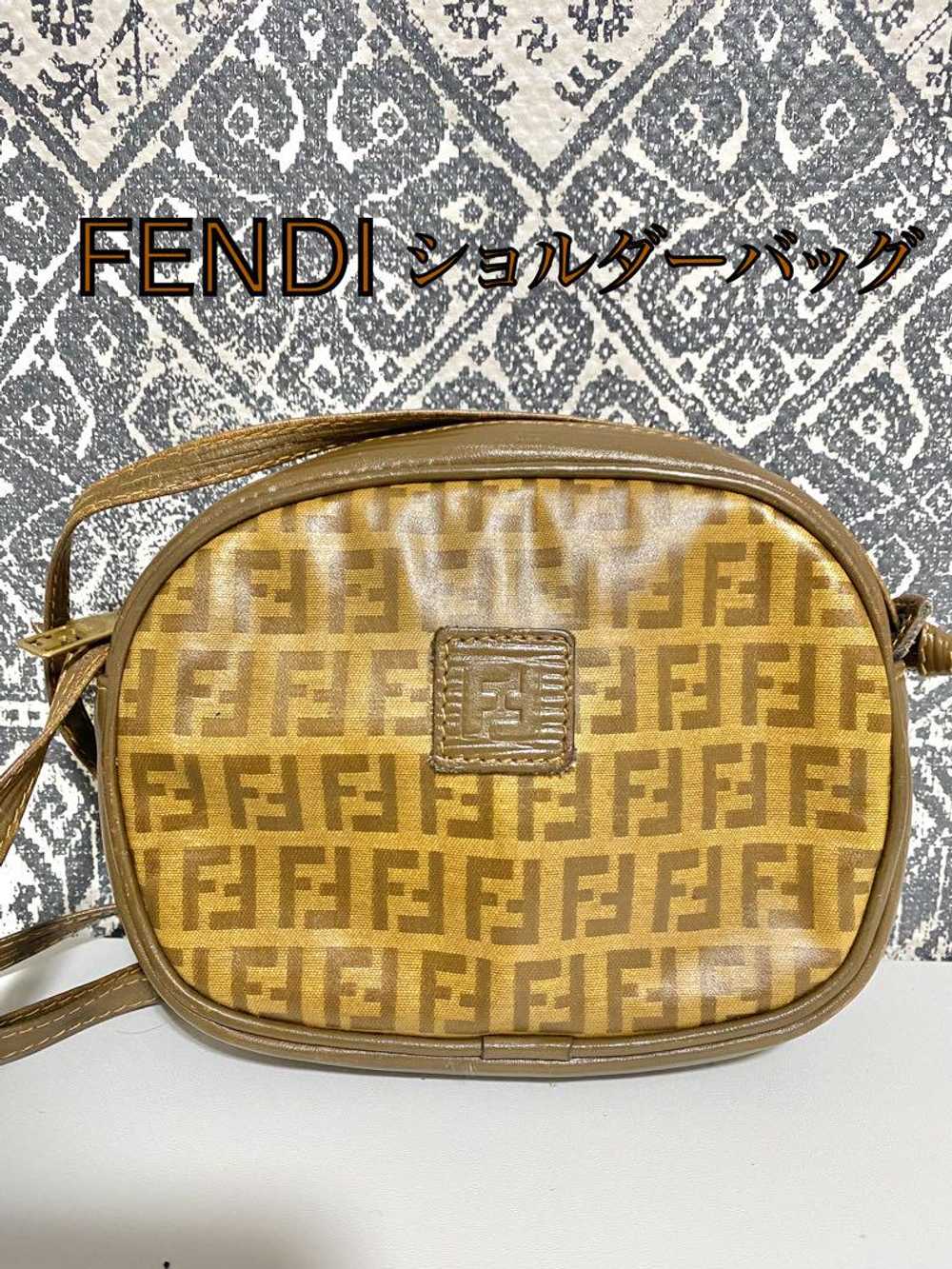 FENDI Zucca Shoulder Bag PVC Brown Authentic Used… - image 1