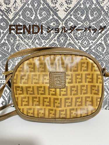 FENDI Zucca Shoulder Bag PVC Brown Authentic Used 