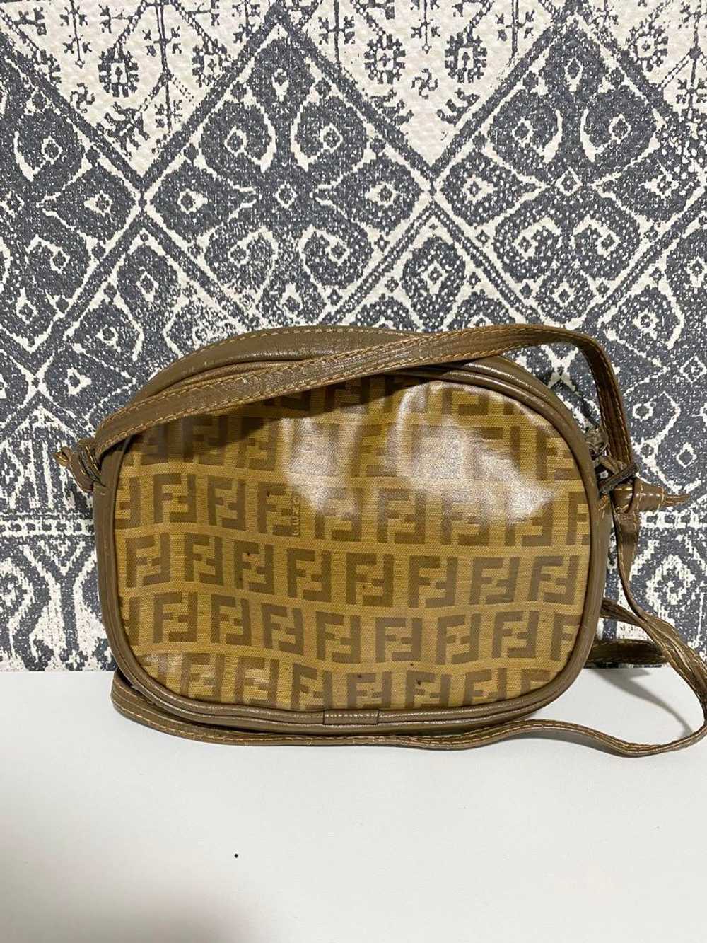 FENDI Zucca Shoulder Bag PVC Brown Authentic Used… - image 2