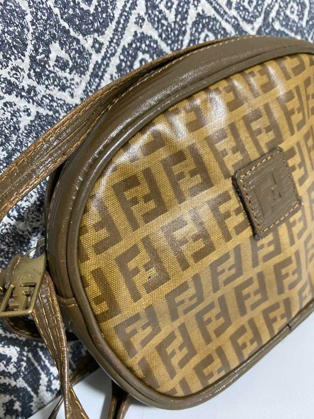 FENDI Zucca Shoulder Bag PVC Brown Authentic Used… - image 4