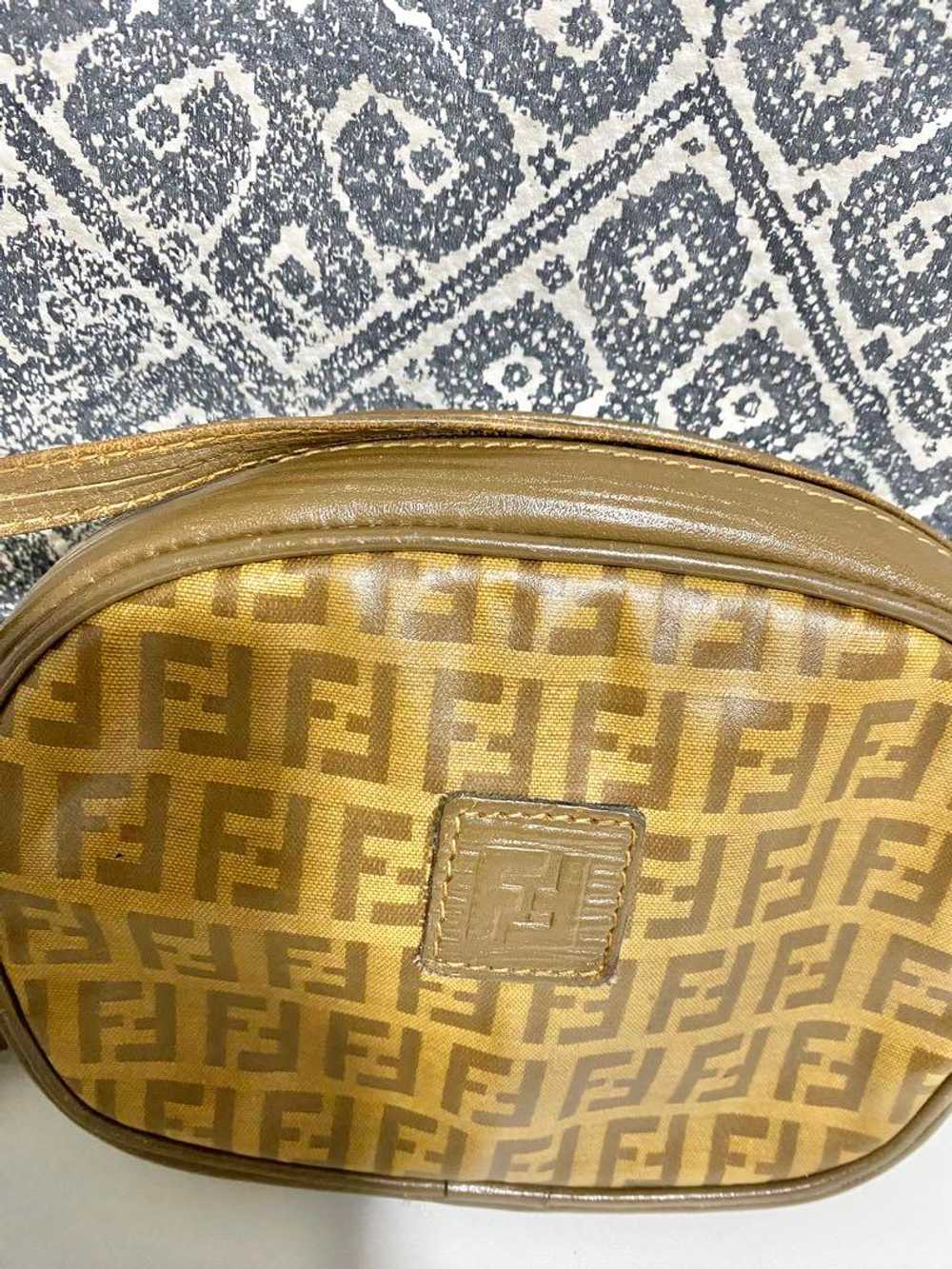 FENDI Zucca Shoulder Bag PVC Brown Authentic Used… - image 8