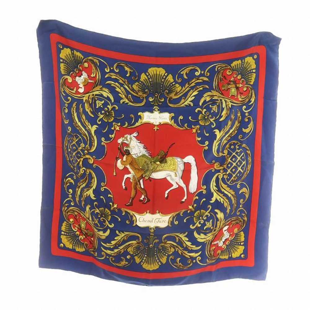 Hermes Cheval Turc Scarf Stole Turkish Horse Logo… - image 1