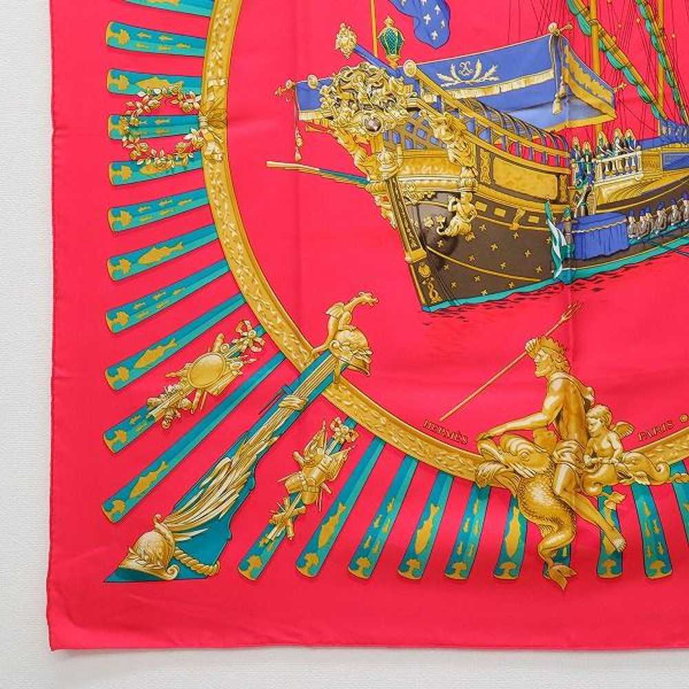 Apzs Hermes Scarf CARRES 90 La Marine A Rames Lar… - image 5