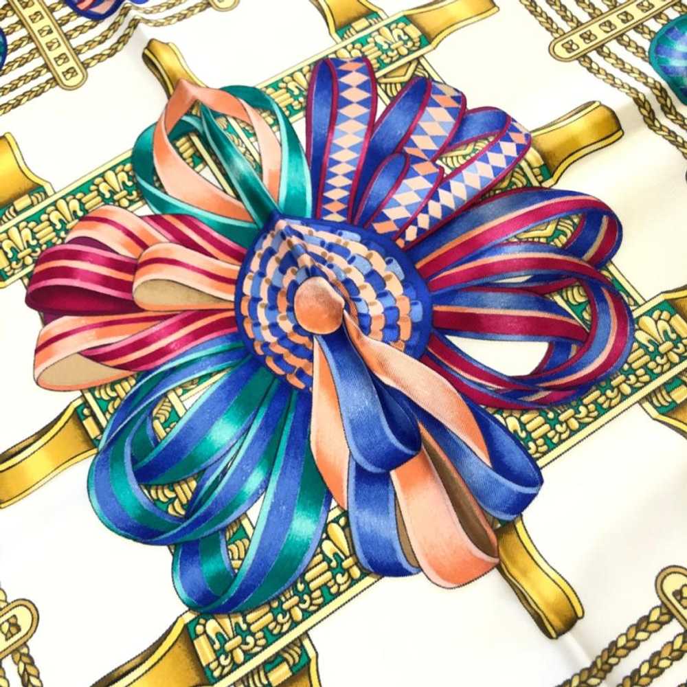 Hermes Scarf CARRES90 Les Rubans Du Cheval Horse … - image 4