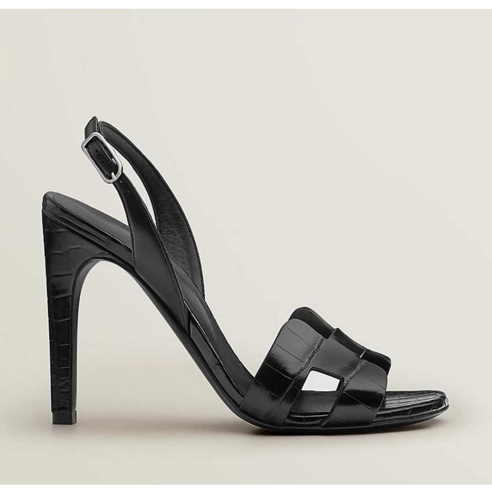 Hermès Alligator sandal - image 2