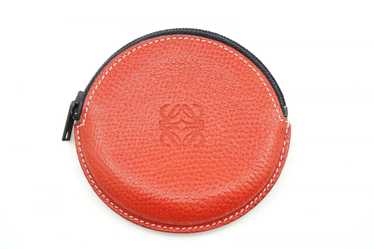 LOEWE Vintage Anagram Coin Case Wallet Logo Leath… - image 1