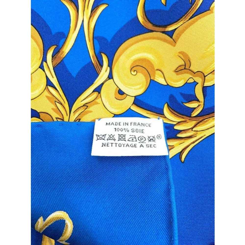 Hermes Scarf CARRES90 Dies Et Hore Silk Blue - image 4