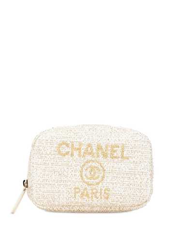 CHANEL Pre-Owned 2019 Tweed Deauville Cosmetic pou