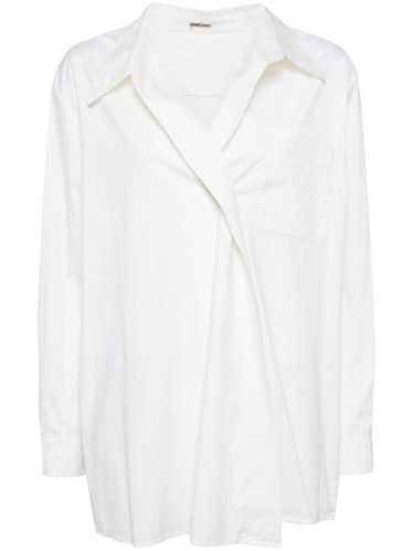 Hermès Pre-Owned 1990-2000s draped shirt - Neutra… - image 1