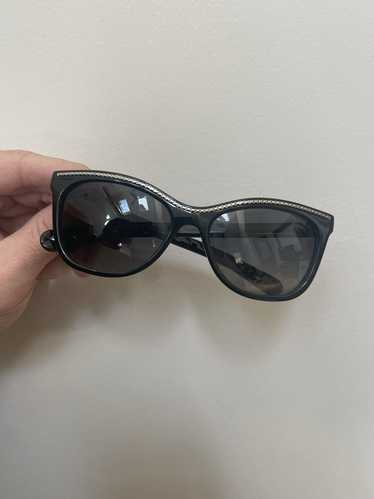 Chanel Chanel 6041 Black + Silver Quilted Cat Eye 