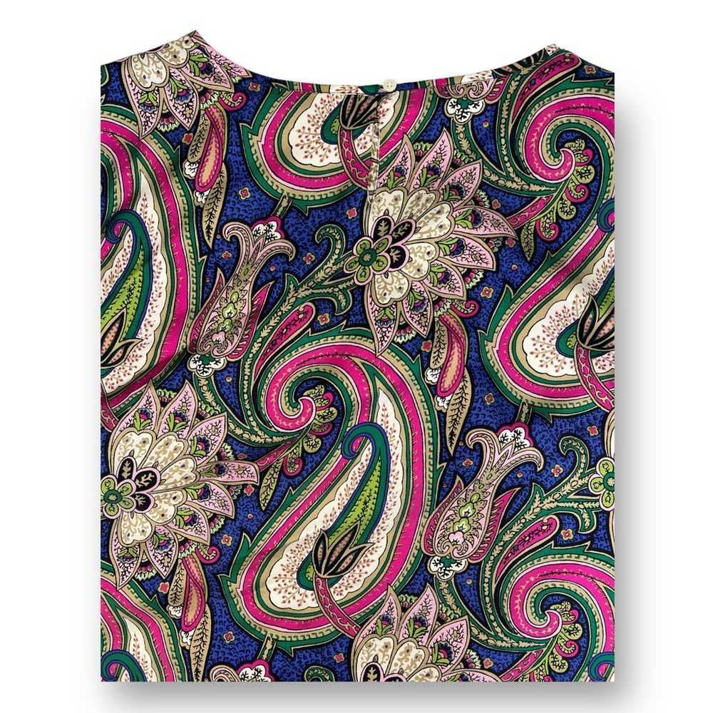 Other Talbots Paisley 100% Silk Sleeveless Blouse… - image 5